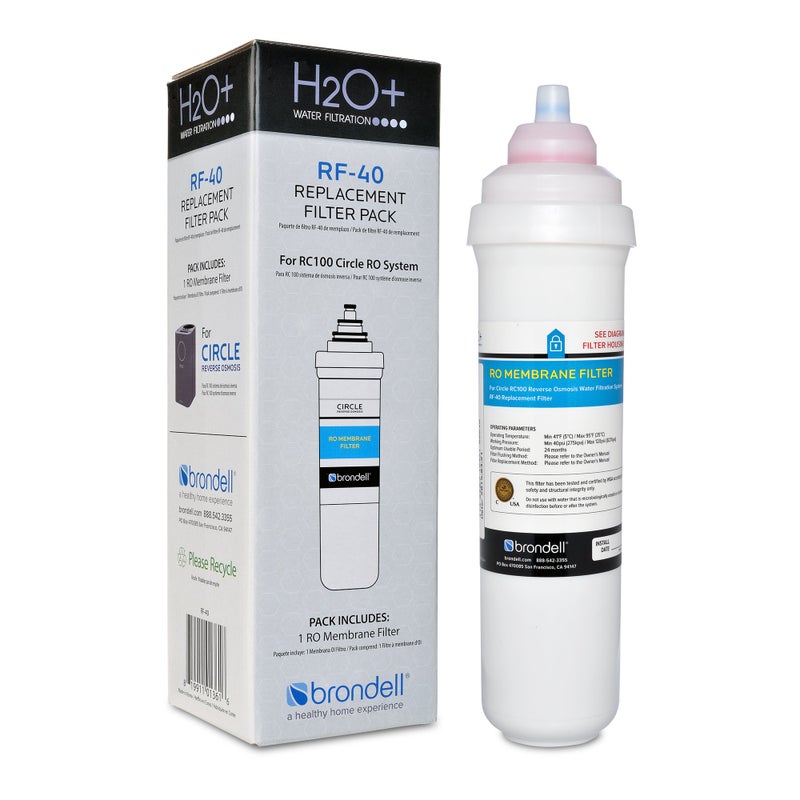 Brondell RF-40 Membrane Water Filter Replacement for Circle Under Sink Reverse Osmosis Filtration System  Lasts 6 Months - Image 1